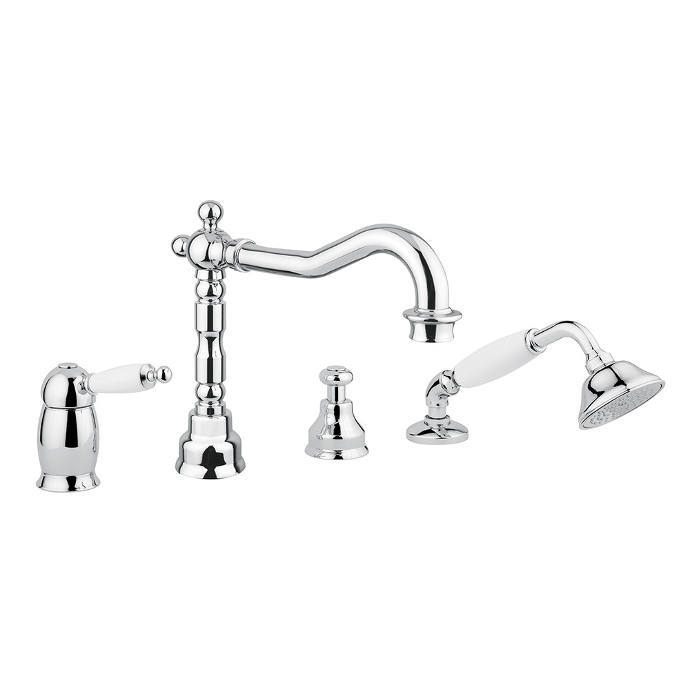 Смеситель на борт ванны 4 отв.  Migliore Oxford 19125 хром купить