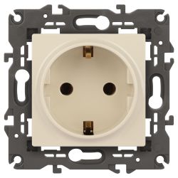 14-2101-02 ЭРА Розетка 2P+E Schuko, 16A-250В, IP20, Эра Elegance, сл.кость | Elegance Слоновая кость
