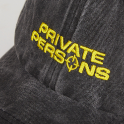 PP LOGO CAP (BLACK WASHED)