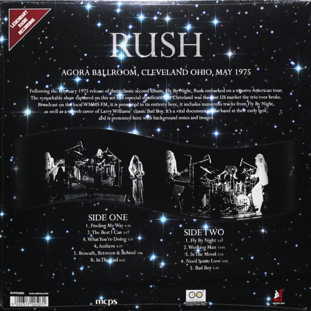 Rush / Agora Ballroom, Cleveland Ohio, May 1975 (Picture Disc)(LP)