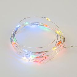 ULD-S0200-020-DTB-3AA-RC RGB IP20 DEW Гирлянда светодиодная Роса на батарейках 3AA не в-к. 2м. 20 светодиодов. RGB свет. Пульт ДУ в-к. Провод прозрачный. TM Uniel