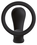 Чёрное эрекционное кольцо с анальной пробкой Bootie Ring