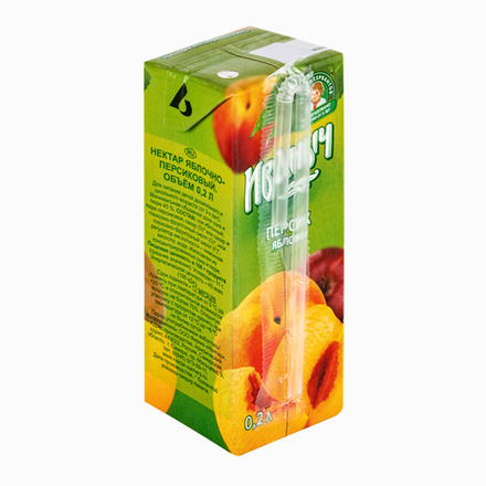 Натуральный сок Иваныч персик-яблоко 0,2 л