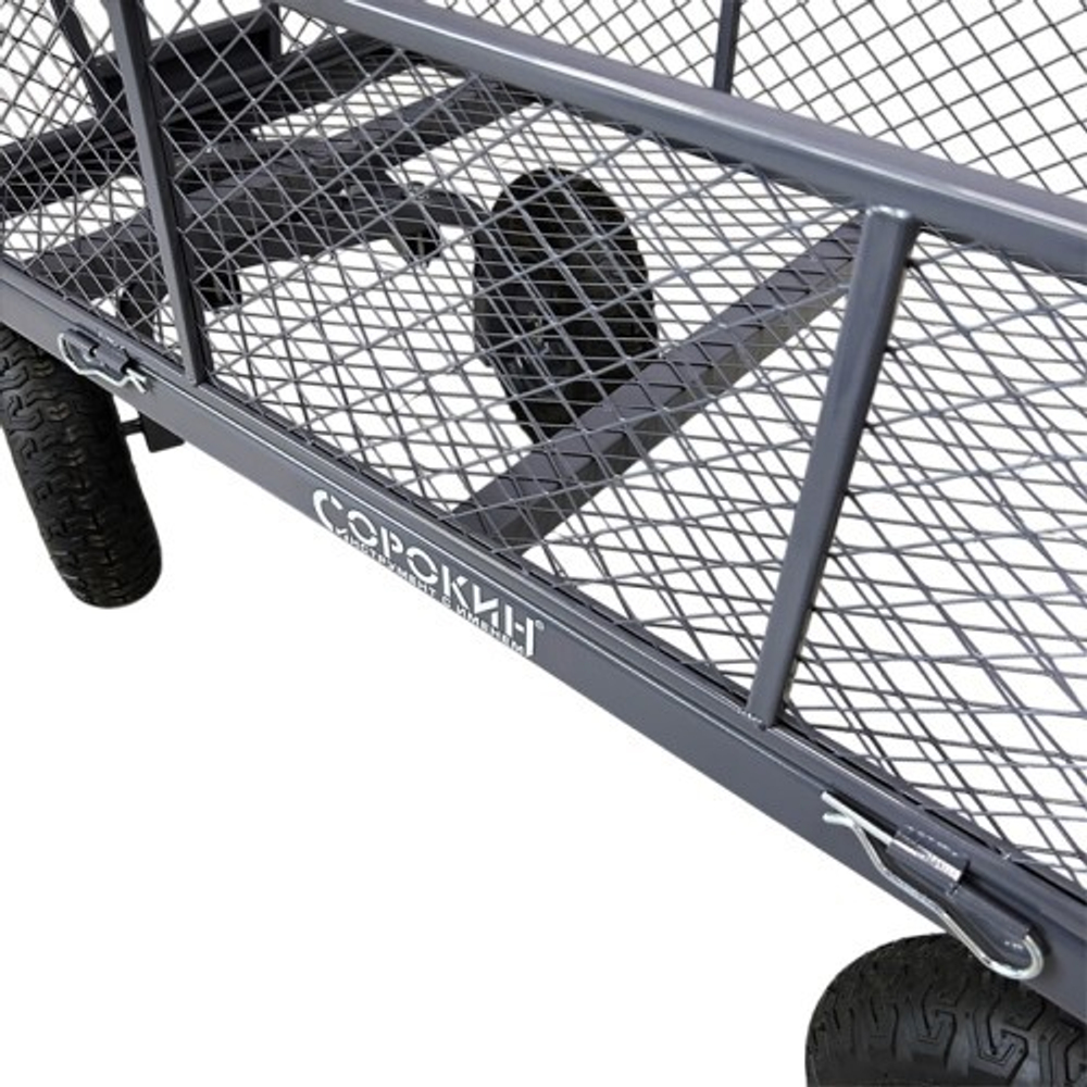 Тележка транспортировочная СОРОКИН 9.42 с бортами, четырехколесная 140 кг, 960х510 мм