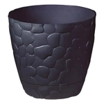 Кашпо КАМНИ D150мм 1,4л коричневый ротанг 0,128,147х0,147м