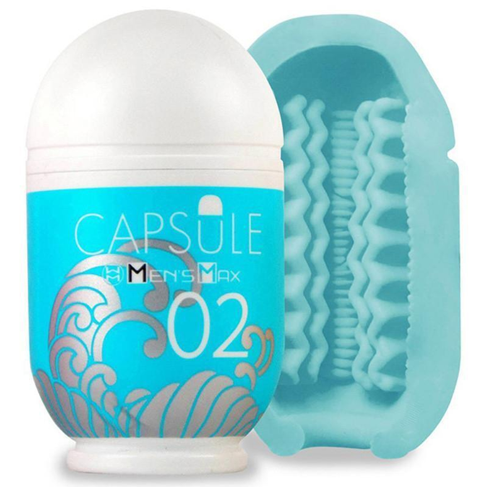 Мастурбатор Men sMax Capsule 02 - SAZANAMI (Цвет: голубой)