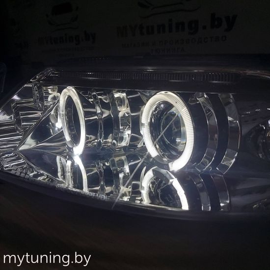 Передние фары angel eyes chrome для VW Passat B5 GP