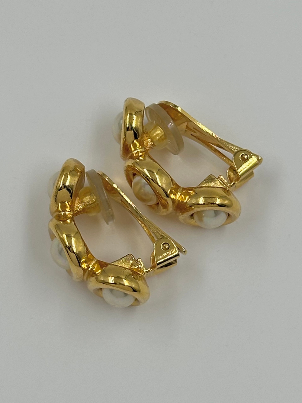 Клипсы полукольца с «жемчугом» Christian Dior