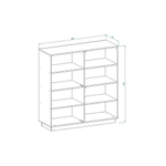Комод Цесена 2 (МДФ) IKEA Белый DM635-6 120*43*126 см, Белый   Фиеста