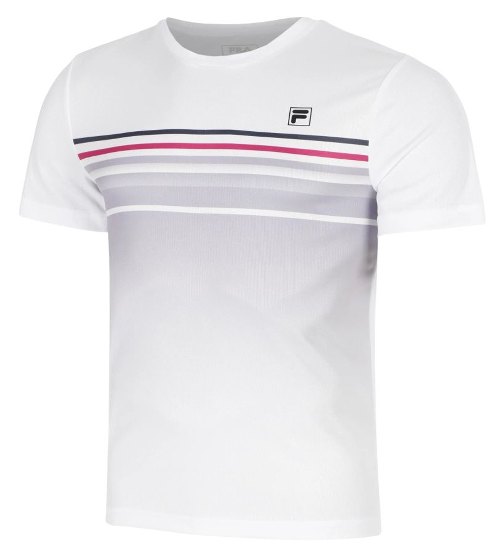 Детская теннисная футболка Fila Miguel - lavender gray print