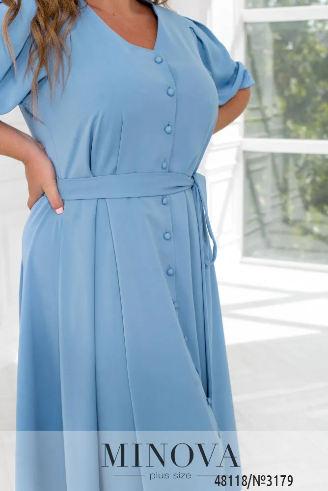 Платье 3179-голубой Minova