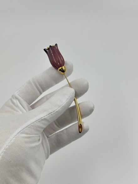Брошь булавка Тюльпан Givenchy 1978 год