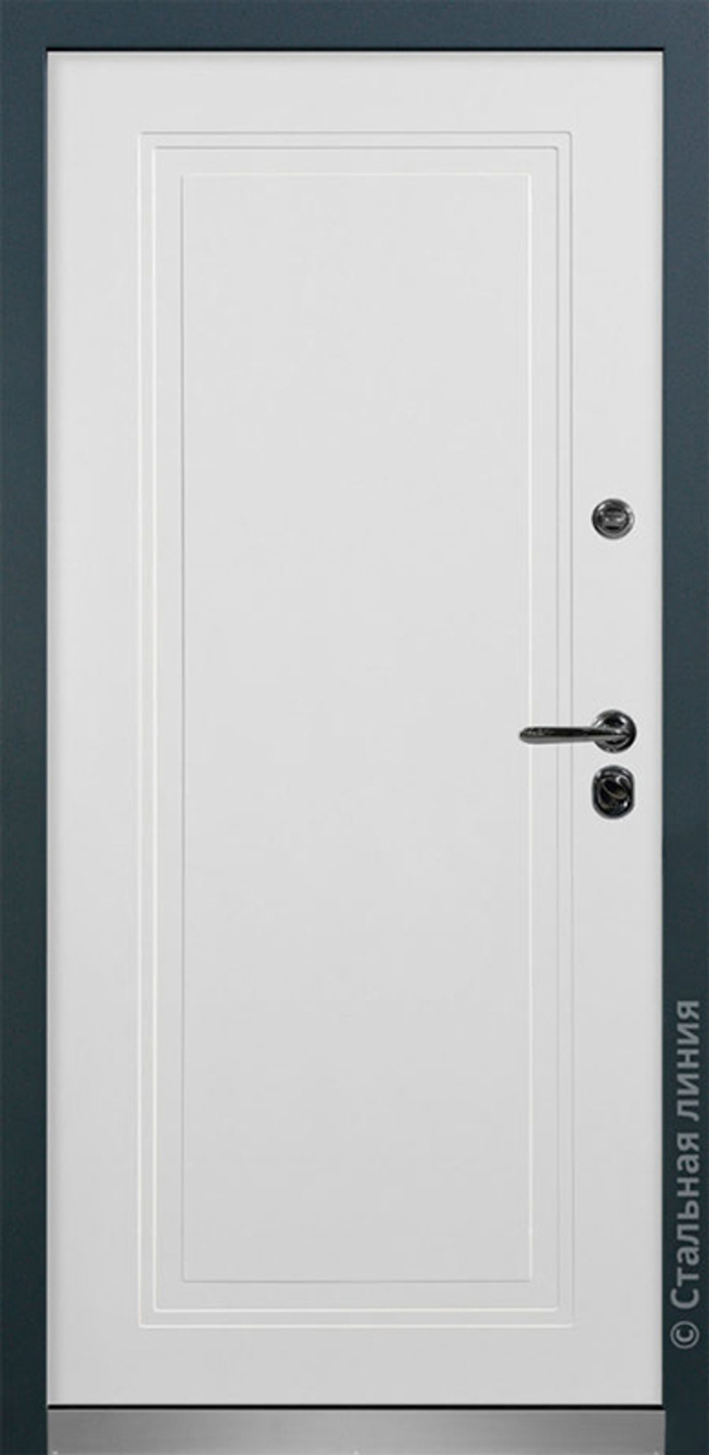 Грация Муар Антрацит/Белый (950x2050, левая)