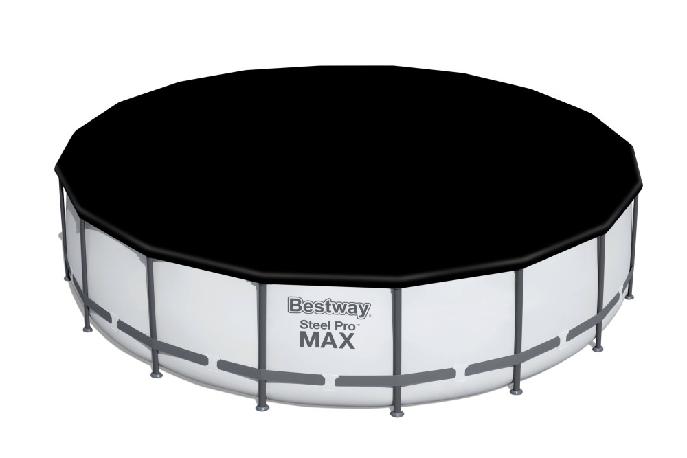 Каркасный бассейн Bestway 549х122 см + фильтр-насос 5678 л/ч, тент, лестница (56462 BW)