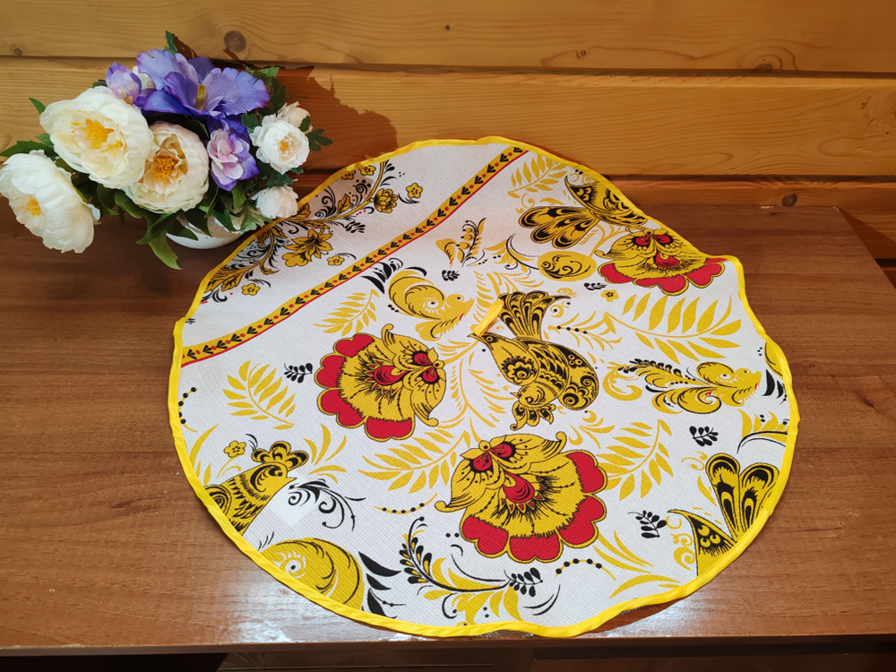 Полотенце кухонное, круглое, 2 шт, вафельное полотно