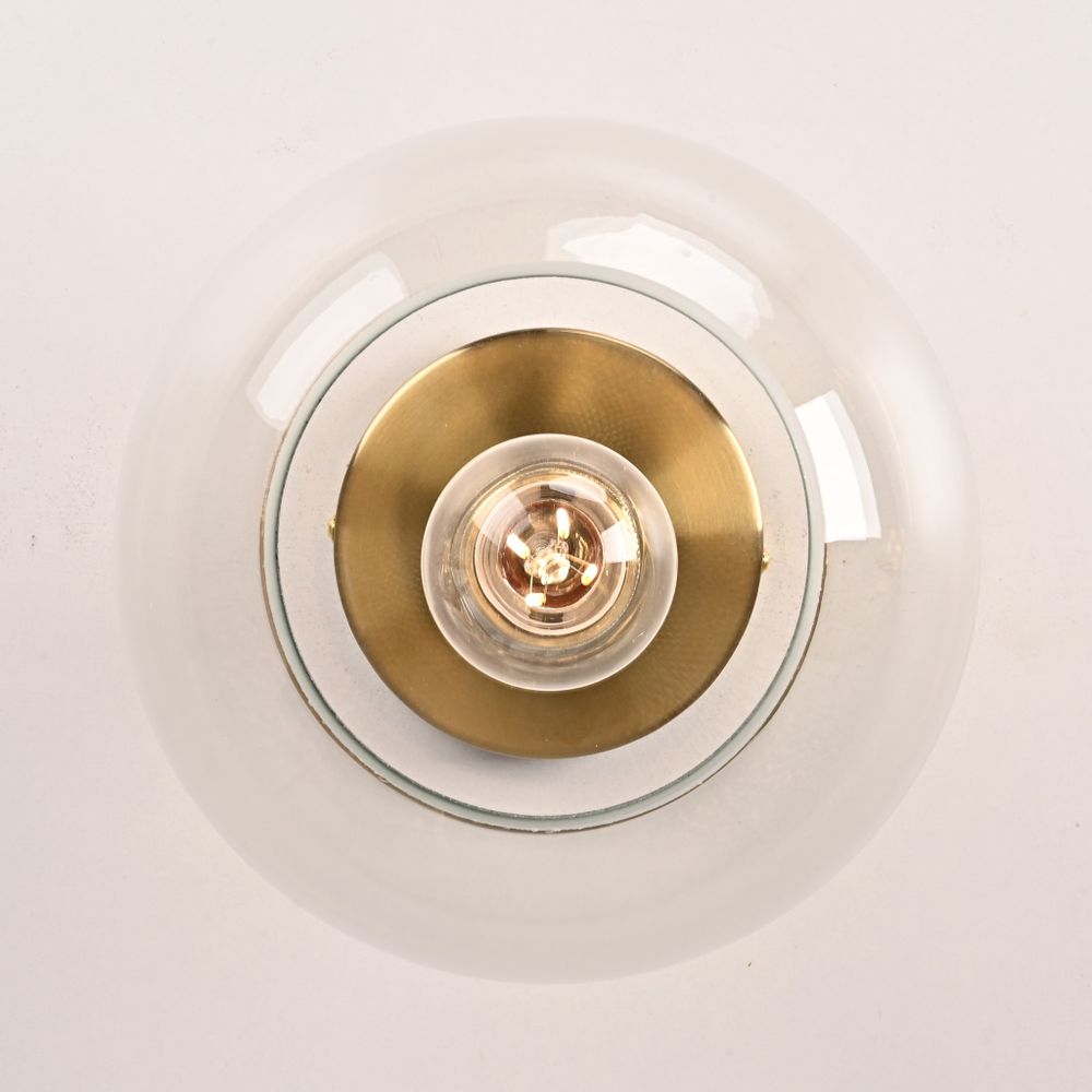 Потолочный Светильник Rh Utilitaire Globe Shade Flushmount Brass By Imperiumloft