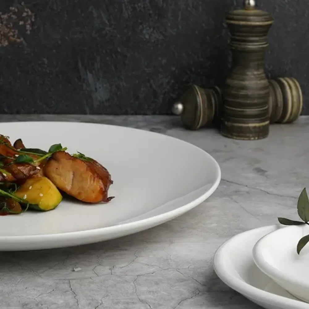 Тарелка d 31 см без борта белая фарфор P.L. Proff Cuisine [3]