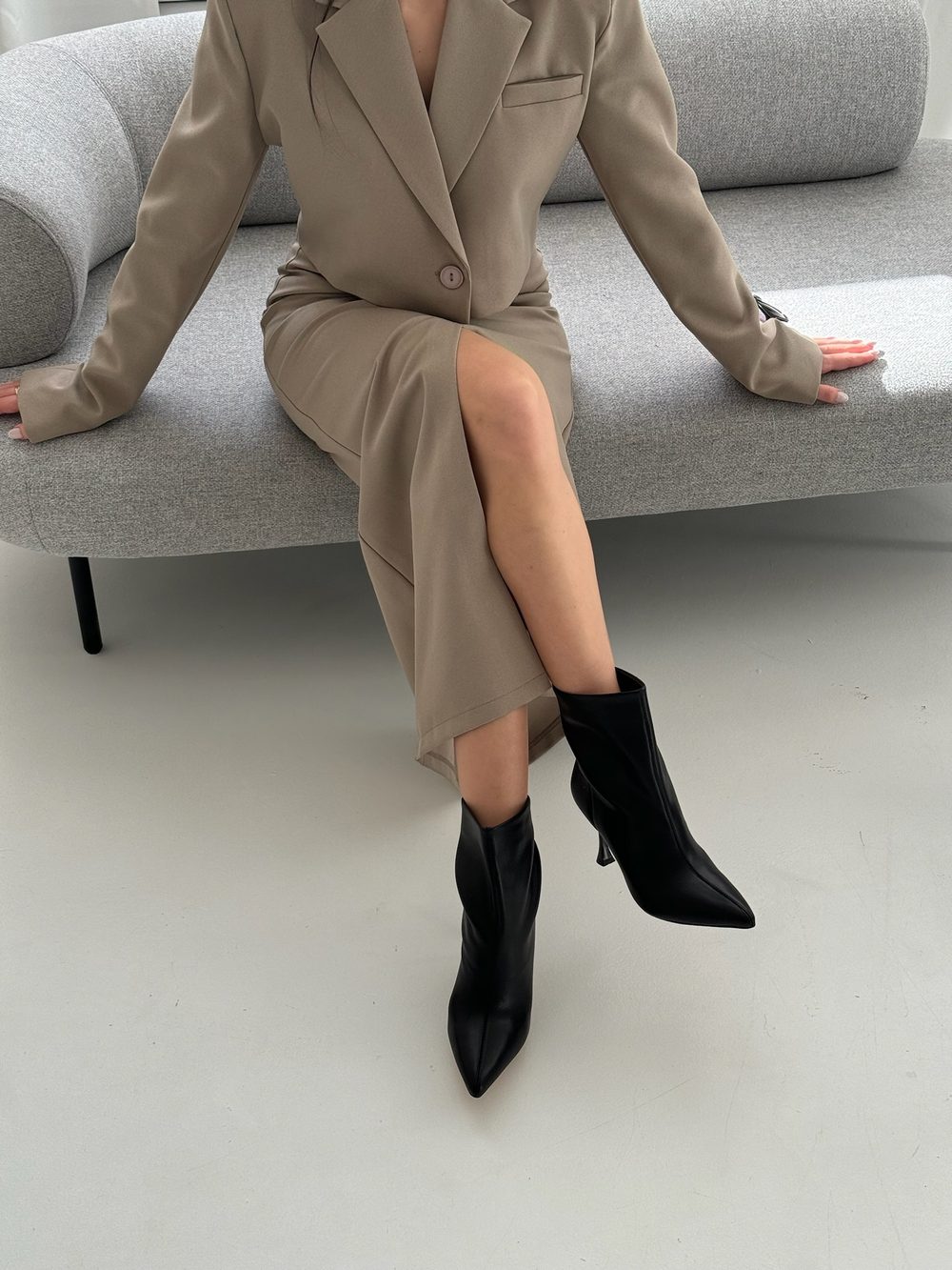 Ботильоны из натуральной кожи