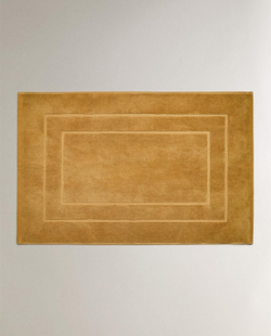 Zara Home - Нескользящий коврик для ванной из хлопка, горчичный, 55x80 см