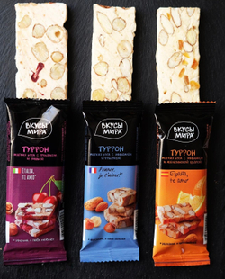 Туррон с миндалем и апельсиновой цедрой ”Вкусы мира” 25г