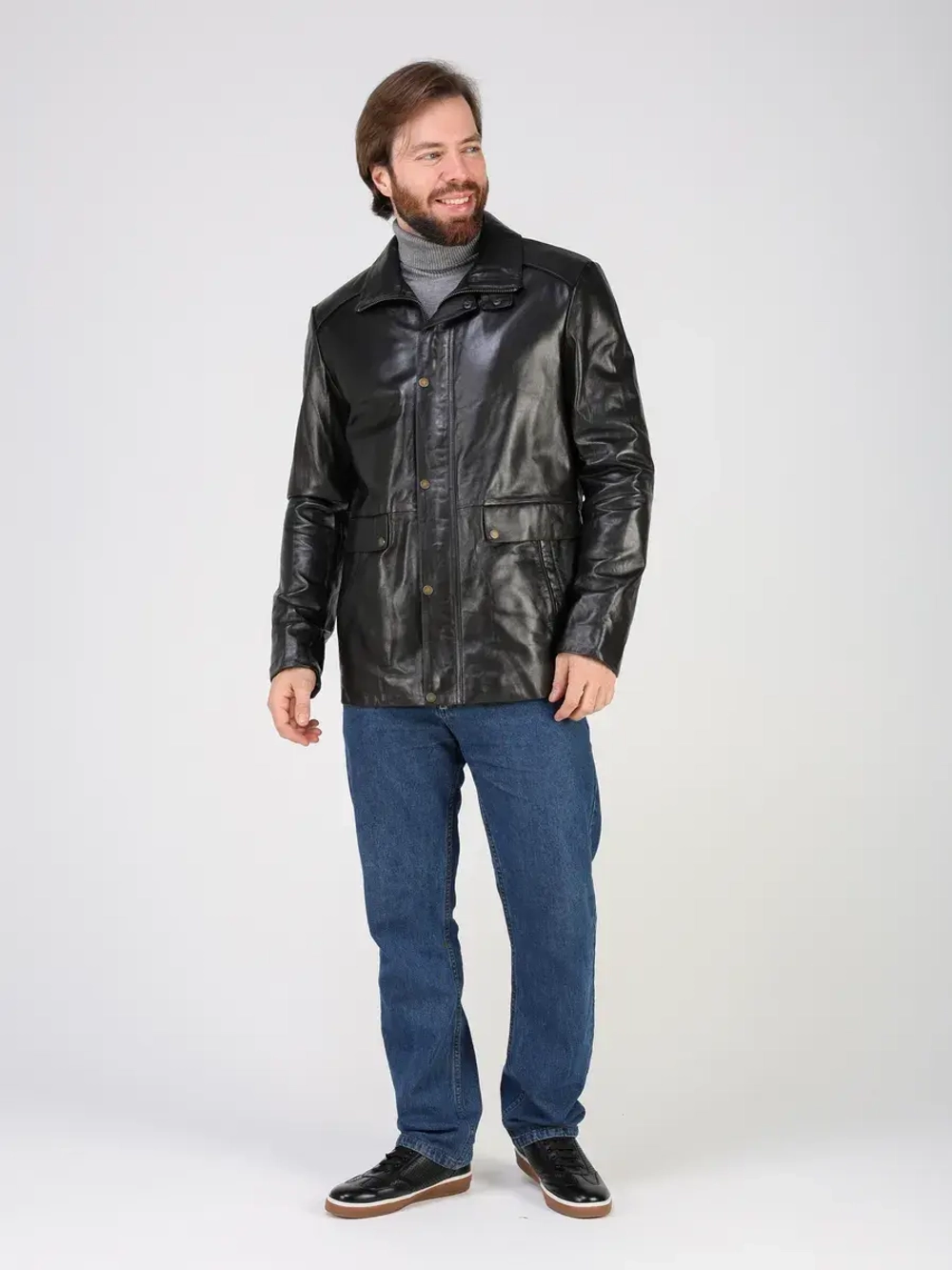 Кожаная куртка демисезонная