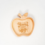 Менажница деревянная из сибирского кедра для подачи блюд и закусок с гравировкой "УЛЫБКА СПАСЕТ МИР!". MG90