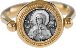 Перстень с иконой "Святая блаженная Матрона"