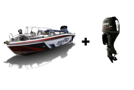 Комплект Алюминиевая лодка (катер) Mikatsu (Микатсу) 590 (Z99) Sport + мотор Hidea HDEF 115 FEL-T EFI