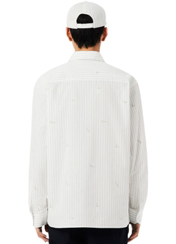 Теннисное поло Lacoste Relaxed Fit Embroidered Cotton - white