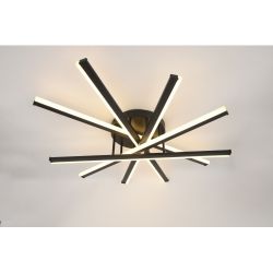 Светильник потолочный светодиодный Rivoli Aurora 6181-201 LED 110 Вт 3000-6000К чёрный с пультом | Rivoli