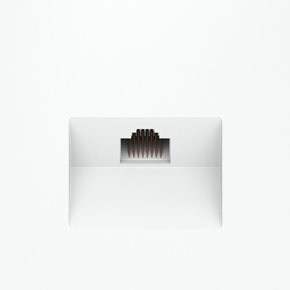 Розетка компьютерная встраиваемая VOLTUM S70 RJ45 кат.6, (белый матовый)