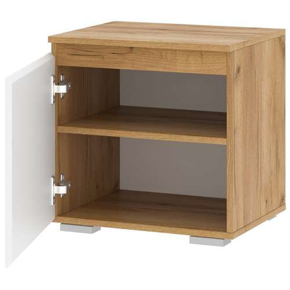 Тумба 500 "ГРЕТТА" Дуб Крафт золотой - Белый