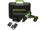 Дрель-шуруповерт аккумуляторная Greenworks Арт. 3704107UA, 24V, c 1хАКБ 2 Ач и ЗУ в кейсе