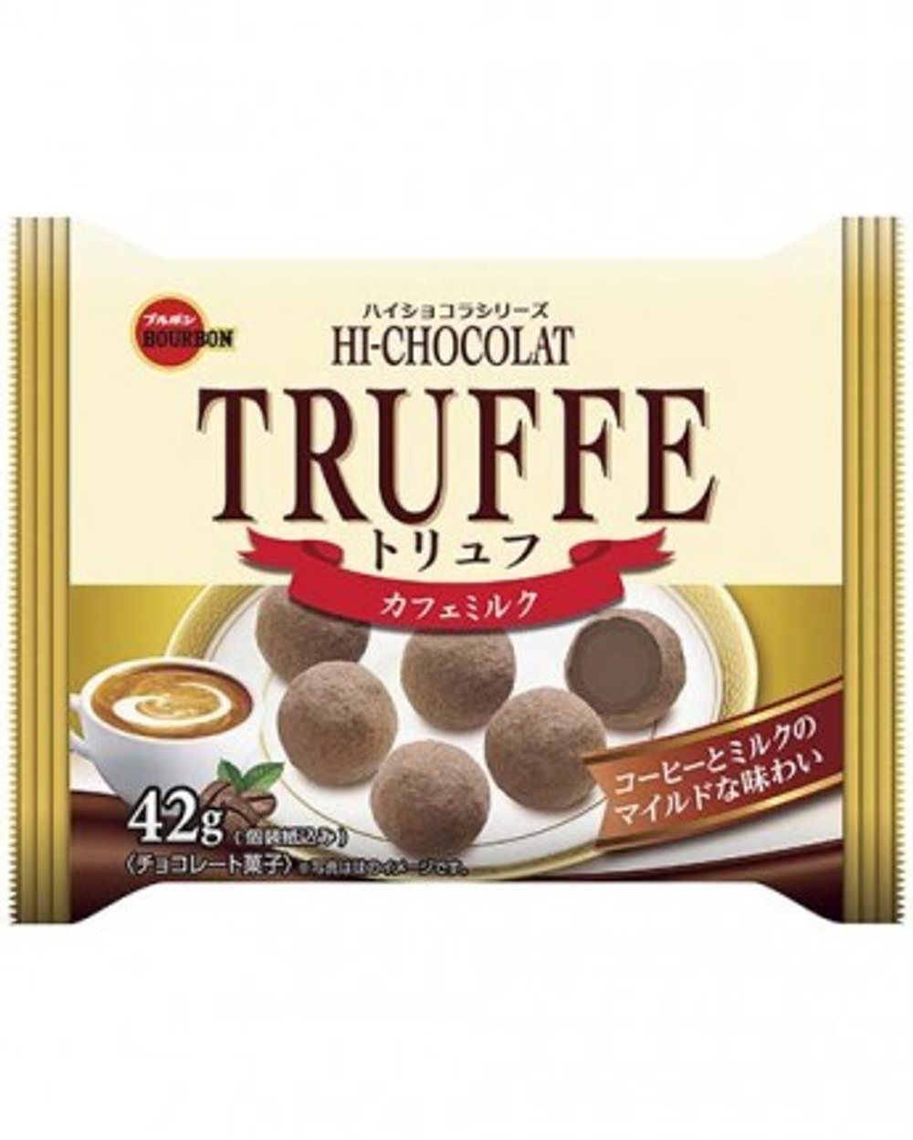 Шоколадные конфеты Bourbon Truffe со вкусом кофе и молока, м/у 42 гр