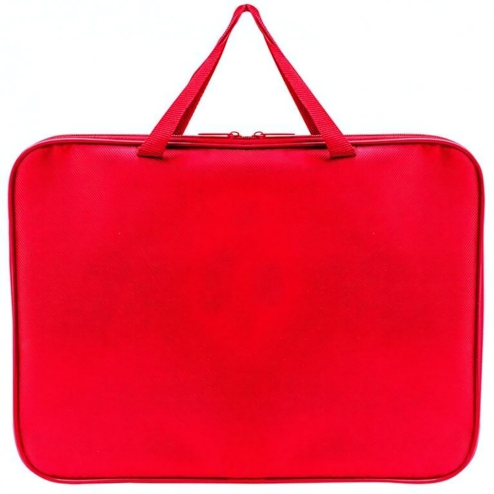 Папка офисная А4 цветная, ткань, 350/275/20 красная (Пчелка)