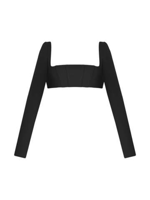 Кроп-топ с длинными рукавами