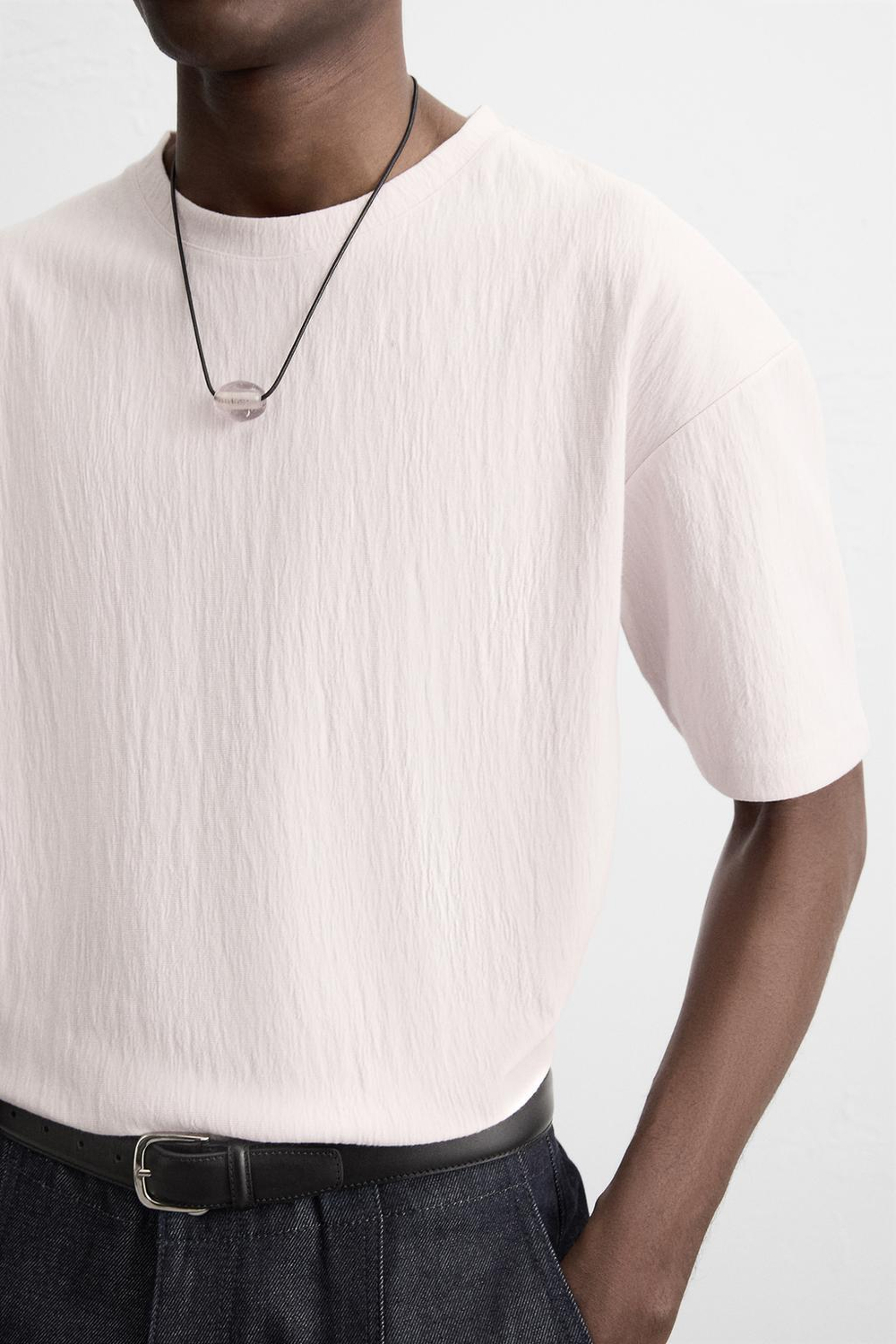 Футболка relaxed fit из рельефной ткани