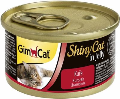 Влажный корм Gimcat ShinyCat для кошек с цыпленком, банка 70г