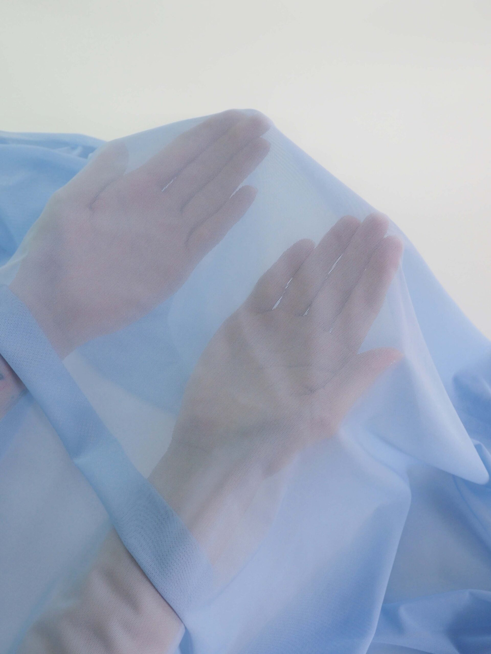 Сетка эластичная голубая метражом (Турция)