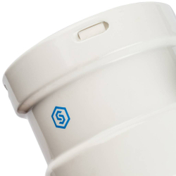 STOUT Элемент дымохода  горизонтальный Ø80  п/м с патрубком для отвода конденсата, лого