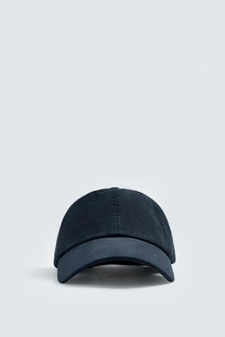 ZARA КЕПКА С ЭФФЕКТОМ ПОТЕРТОСТИ, МОРСКОЙ СИНИЙ