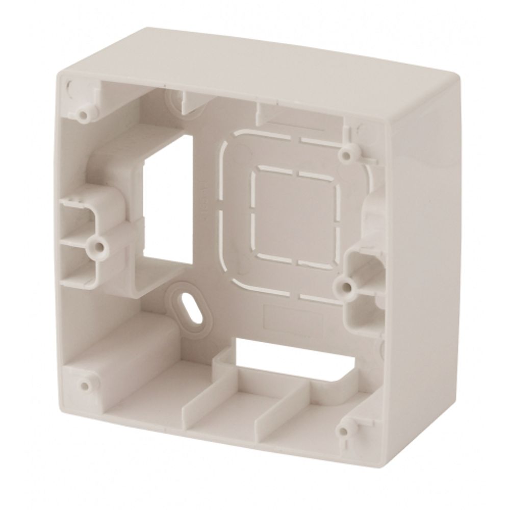 12-6101-02 ЭРА Коробка наклад. монтажа 1 пост, Эра12, слоновая кость | Эра 12 Слоновая кость