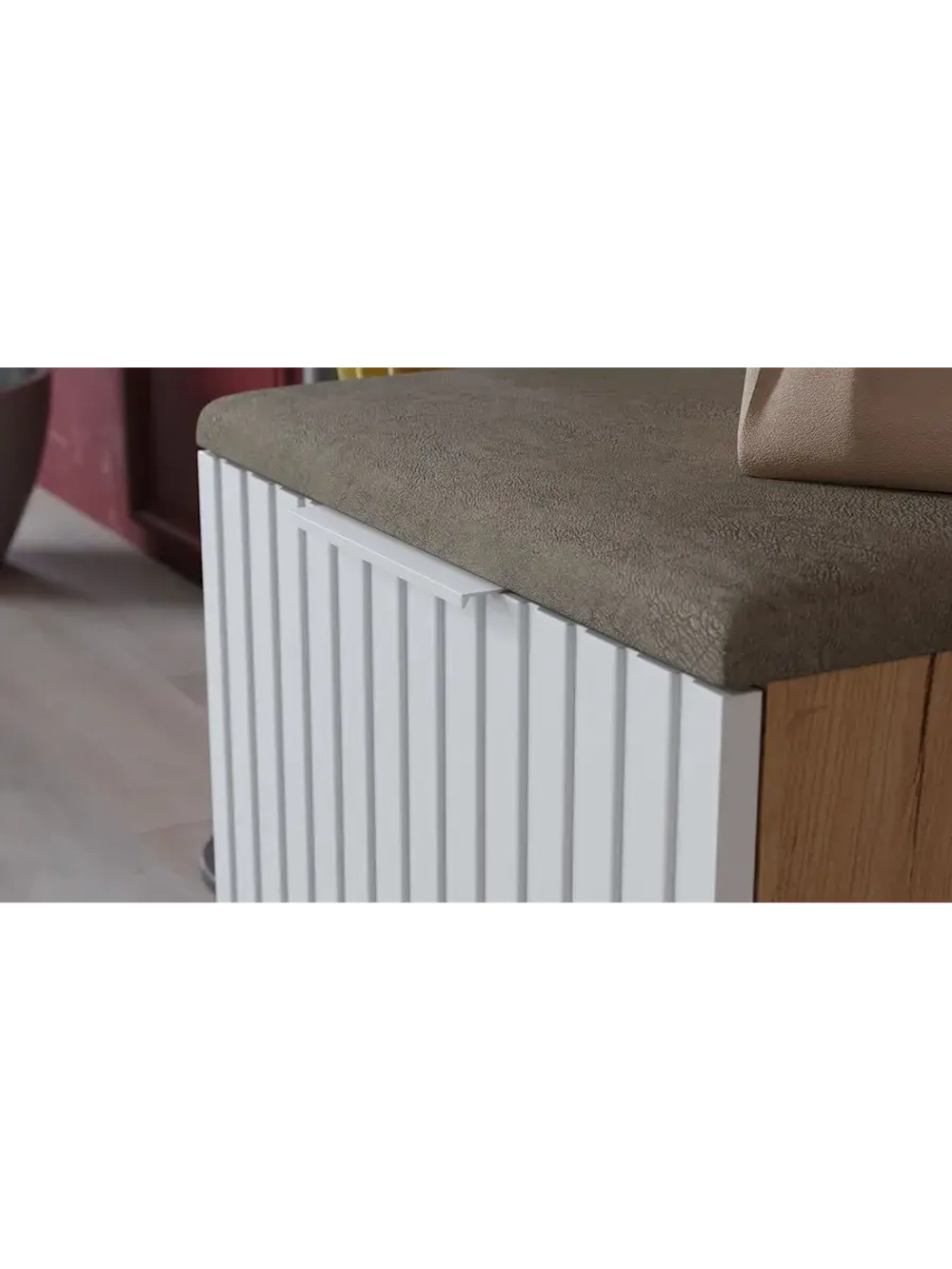 Прихожая с вешалкой Дуб Крафт золотой 190х43х226