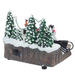 GAEM Фигурка декоративная "Рождество" (подсветка, движение, 3xAA, н/п), L19 W14,5 H16 см