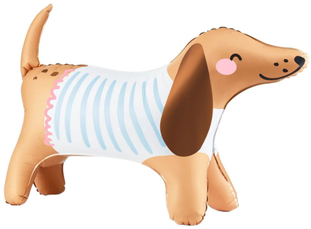 Шар (24''/61 см) Фигура 3D, Таксик в свитере, 1 шт. в уп.