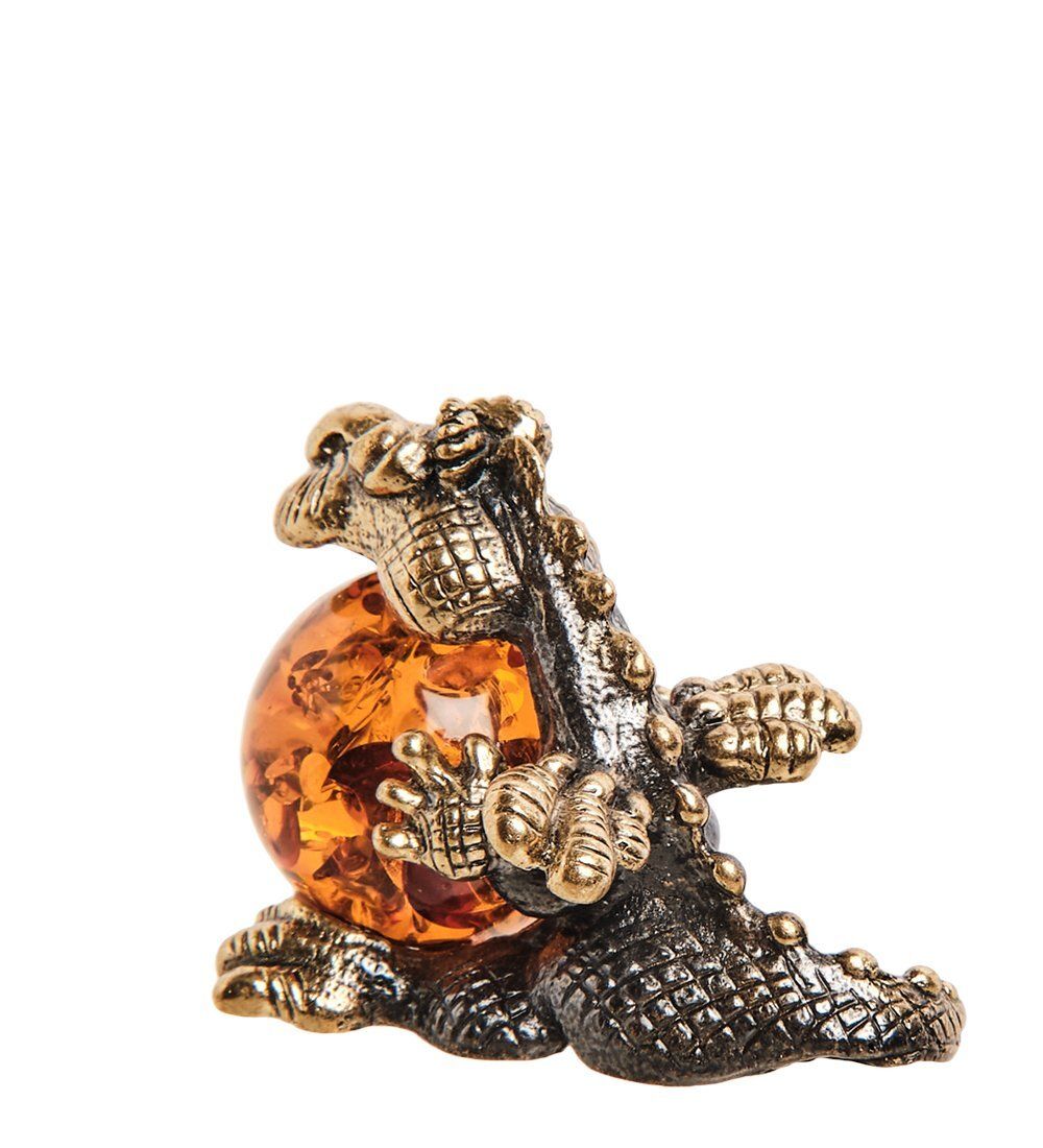 Народные промыслы AM-2707 Фигурка «Дракон» (латунь, янтарь)