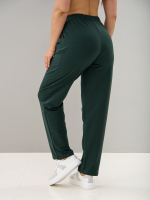 Костюм с брюками КБ-184/изумрудный-хризантемы