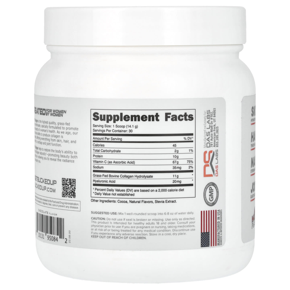 Bucked Up, Babe, коллаген, со вкусом шоколада, 423 г (14,9 унции)