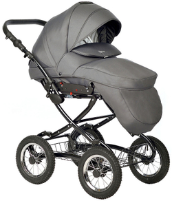 Детская коляска Indigo Barbara 21 Classic 3 в 1 с автокреслом Avionaut Cosmo Ba05 т.серый