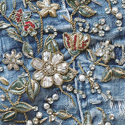 Деним и вышивка